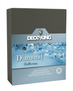 Cearceaf pentru saltea cu elastic Diamond Dark Grey