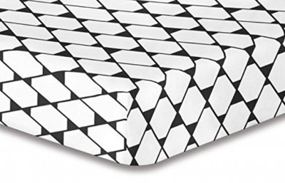 Cearceaf pentru saltea cu elastic Hypnosis Rhombuses White