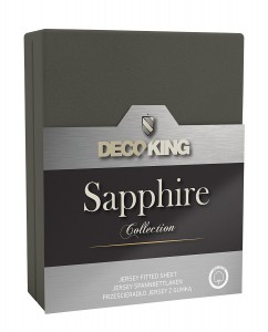 Cearceaf pentru saltea cu elastic Sapphire Dark Grey