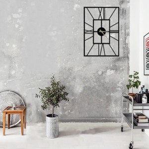 Ceas de perete Asalet Negru, L50xl70 cm