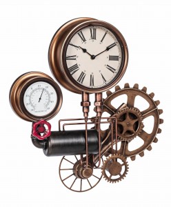 Ceas de perete Charles System 119-1 Cupru Antichizat / Negru, L50xl54 cm