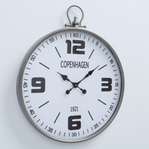 Ceas de perete Copenhagen Alb / Gri, Ø70 cm