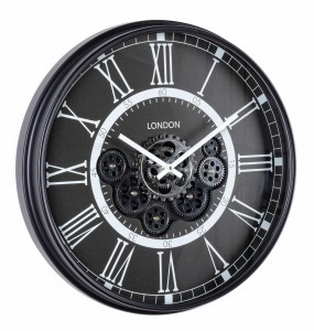 Ceas de perete Engrenage M39 Negru / Alb, Ø54,5 cm