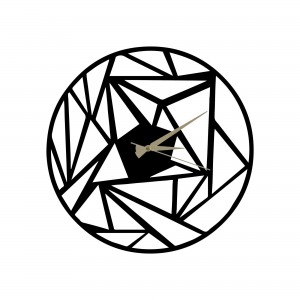 Ceas de perete Perspektif Negru, Ø50 cm