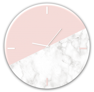 Ceas de perete Pink Marble GC011, Ø 30 cm