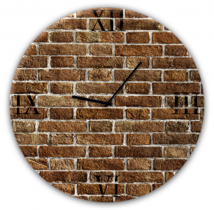 Ceas de perete Red Brick GC018, Ø 30 cm