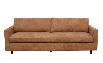Canapea fixa 3 locuri Celeste Vintage Cognac