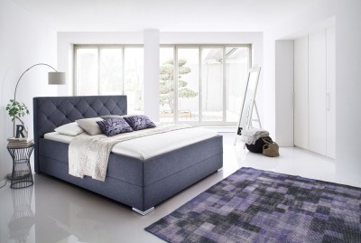 Pat tapitat cu stofa Chicago Antracit