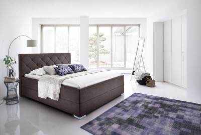 Pat tapitat cu stofa Chicago Maro