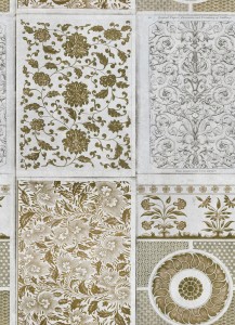 Set 3 role Tapet Imprimat Digital Chinese Patterns Brown