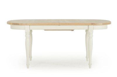 Masa din lemn de stejar Chalk, L180-230xl100xh77 cm