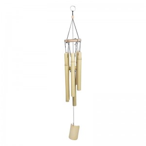 Clopotei de vant Bamboo Small Natural, Ø7,5xH33 cm