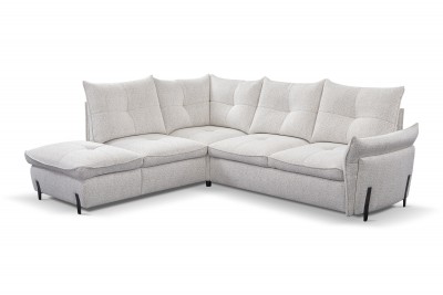 Coltar Almeris Ivoir Extensibil, Sezlong pe Stanga, cu Lada de Depozitare, Perne Incluse, l250xA220xH95 cm