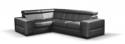 Coltar Aperos I Extensibil cu Arcuri Ondulate si Spuma Poliuretanica, Sezlong pe Stanga, Suprafata de Dormit 185x126 cm, Tetiere Reglabile, l265xA201xH79 cm