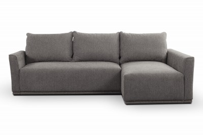 Coltar Bumbis Gri Extensibil, Sezlong pe Dreapta, cu Lada de Depozitare, Perne Incluse, l245xA158xH88 cm