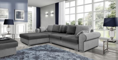 Coltar extensibil cu lada de depozitare, cu sezlong pe stanga Deluxe, L310xA193xH90 cm