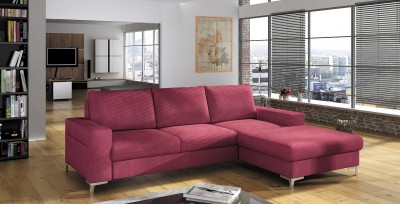 Coltar extensibil cu lada de depozitare, cu sezlong pe dreapta Lens, L264xA179xH87 cm