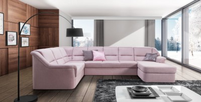 Coltar extensibil cu lada de depozitare, cu sezlong pe dreapta Lisbona XL, L330xA230xH95 cm