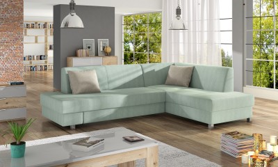 Coltar extensibil cu lada de depozitare, cu sezlong pe dreapta Loona, L248xA182xH78 cm