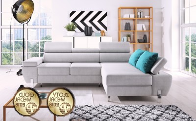 Coltar extensibil cu lada de depozitare, cu sezlong pe dreapta Molina, L277xA189xH90 cm