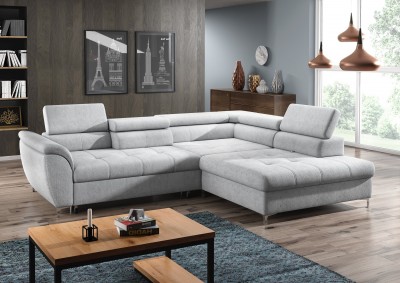 Coltar extensibil cu lada de depozitare, cu sezlong pe dreapta Tempo, L290xA215xH94 cm