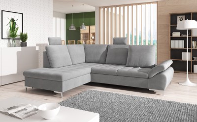 Coltar extensibil cu lada de depozitare, cu sezlong pe stanga Vesso, L274xA209xH112 cm