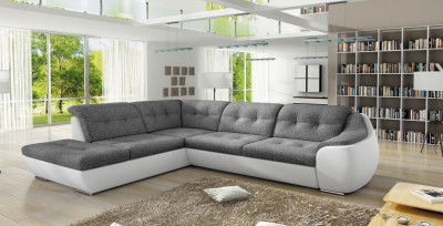 Coltar extensibil cu lada de depozitare, cu sezlong pe stanga Galaxy D, L288xA230xH90 cm