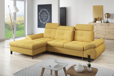 Coltar extensibil cu lada de depozitare, cu sezlong pe stanga Opti, L277xA183xH100 cm