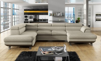 Coltar extensibil cu lada de depozitare, cu sezlong pe stanga Phoenix XL, L340xA220xH98 cm