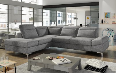 Coltar extensibil cu lada de depozitare, cu sezlong pe stanga Timola L, L276xA215xH95 cm