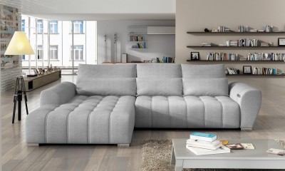 Coltar extensibil cu mecanism electric, cu sezlong pe stanga Braven, L304xA218xH86 cm