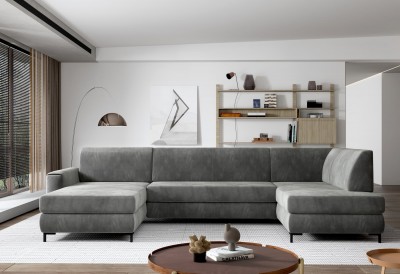 Coltar Extensibil, Sezlong pe Dreapta, Lada de Depozitare, Vocalis XL, l329xA175xH81 cm