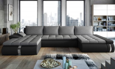 Coltar Extensibil, Sezlong pe Stanga, Lada de Depozitare, Fadol XL, l385xA216xH80 cm