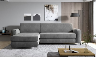 Coltar Extensibil, Sezlong pe Stanga, Lada de Depozitare, Vocalis Mini, l258xA162xH81 cm