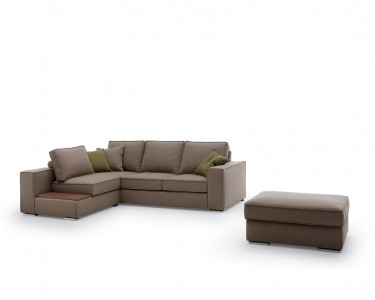 Coltar fix tapitat, cu sezlong pe stanga Simba Maro, l252xA196xH85 cm