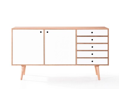 Comoda din lemn masiv si MDF Florina, l180xA44xH100 cm