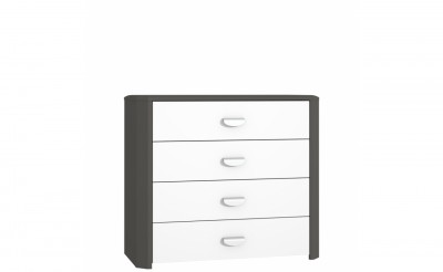 Comoda cu 4 sertare Heiper, l94xA41xH82 cm