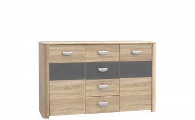 Comoda cu 4 sertare si 2 usi Yoper, l133xA41xH82 cm