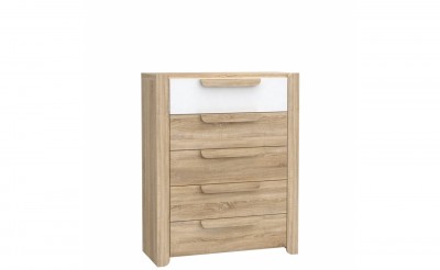 Comoda cu 5 sertare Lacio, l96xA41xH121 cm