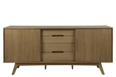 Comoda din furnir Marte Stejar Inchis, l180xA44xH84 cm