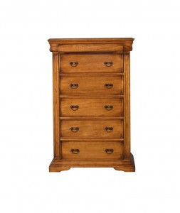 Comoda din lemn de stejar, cu 6 sertare Valentino Oak, l90xA53xH141 cm