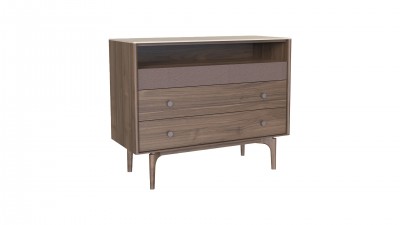 Comoda din pal si lemn, cu 3 sertare, Costa Natur, l110,5xA47,1xH88,3 cm