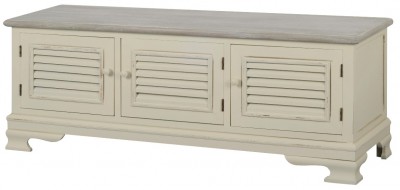 Comoda TV din lemn de plop si MDF, Pesaro PE036, l120xA39xH47 cm