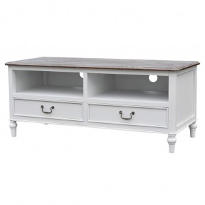 Comoda TV din lemn de plop si MDF, Ravenna RA034, l120xA50xH51 cm