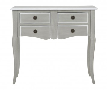 Consola din lemn cu 4 sertare Marseille Plus Grey, l85xA40xH76 cm