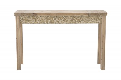 Consola din lemn de brad si MDF Reinassance Natural, l120xA40xH77,5 cm