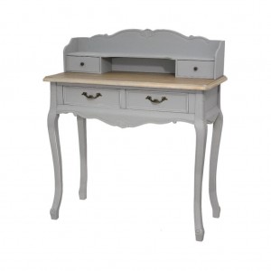 Consola din lemn de plop si MDF cu 4 sertare Catania Grey CAT016S/2B, l90xA40xH103 cm