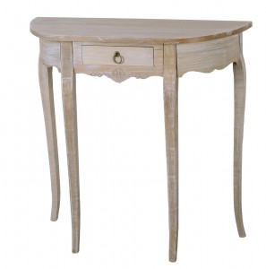 Consola din lemn de plop si MDF cu 1 sertar Merano Brown ME033B, l80xA35xH80 cm