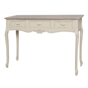 Consola din lemn de plop si MDF cu 3 sertare Savona Cream SAV017, l110xA40xH80 cm