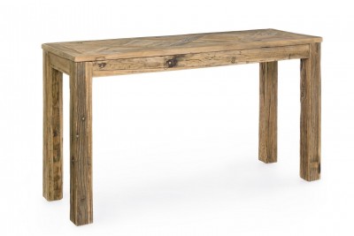 Consola din lemn reciclat de ulm, Kaily Natural, l140xA45xH80 cm